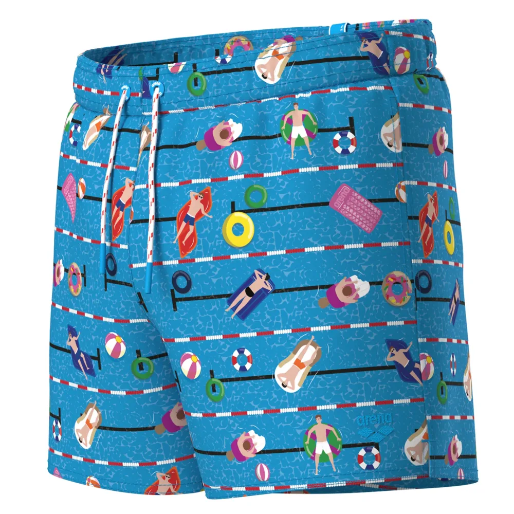 Arena M Beach Short Allover Beach Short Herren, blau, Grösse: M