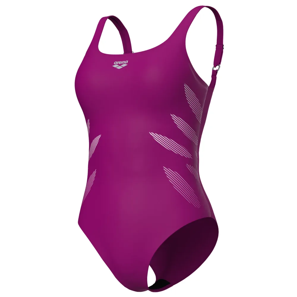 Arena W Arena Swimsuit Milena Wing Back C Cup Figurformender Badeanzug Damen, violett, Grösse: D 38
