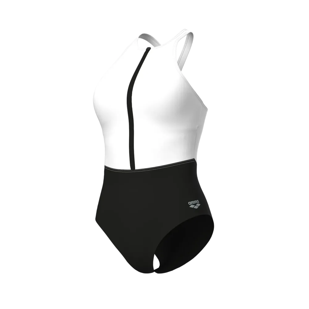 Arena W Arena Swimsuit Silvia Cross Back Figurformender Badeanzug Damen, mehrfarbig, Grösse: D 40