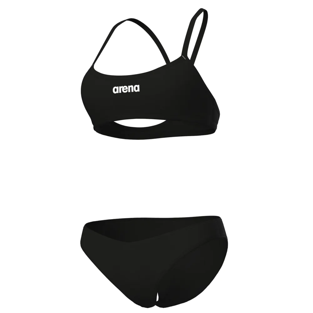 Arena W Arena Bikini Bandeau Solid Bikini Set Damen, schwarz, Grösse: D 38