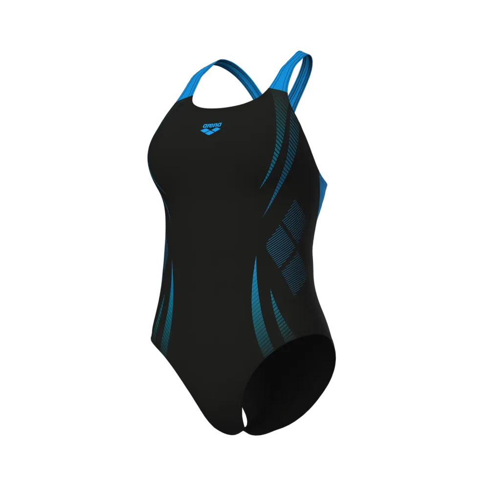 Arena W Arena Poseidonia Swimsuit Swim Pro Back Lb Badeanzug Damen, schwarz, Grösse: D 34