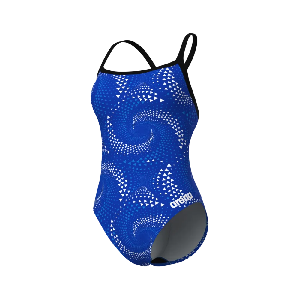 Arena W Arena Fireflow Swimsuit Challenge Back Badeanzug Damen, blau, Grösse: D 38