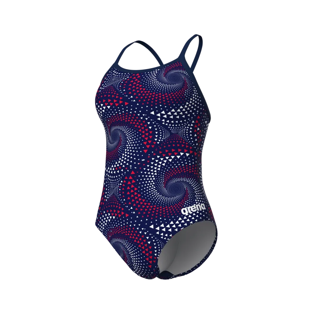 Arena W Arena Fireflow Swimsuit Lightdrop Back Badeanzug Damen, blau, Grösse: D 34