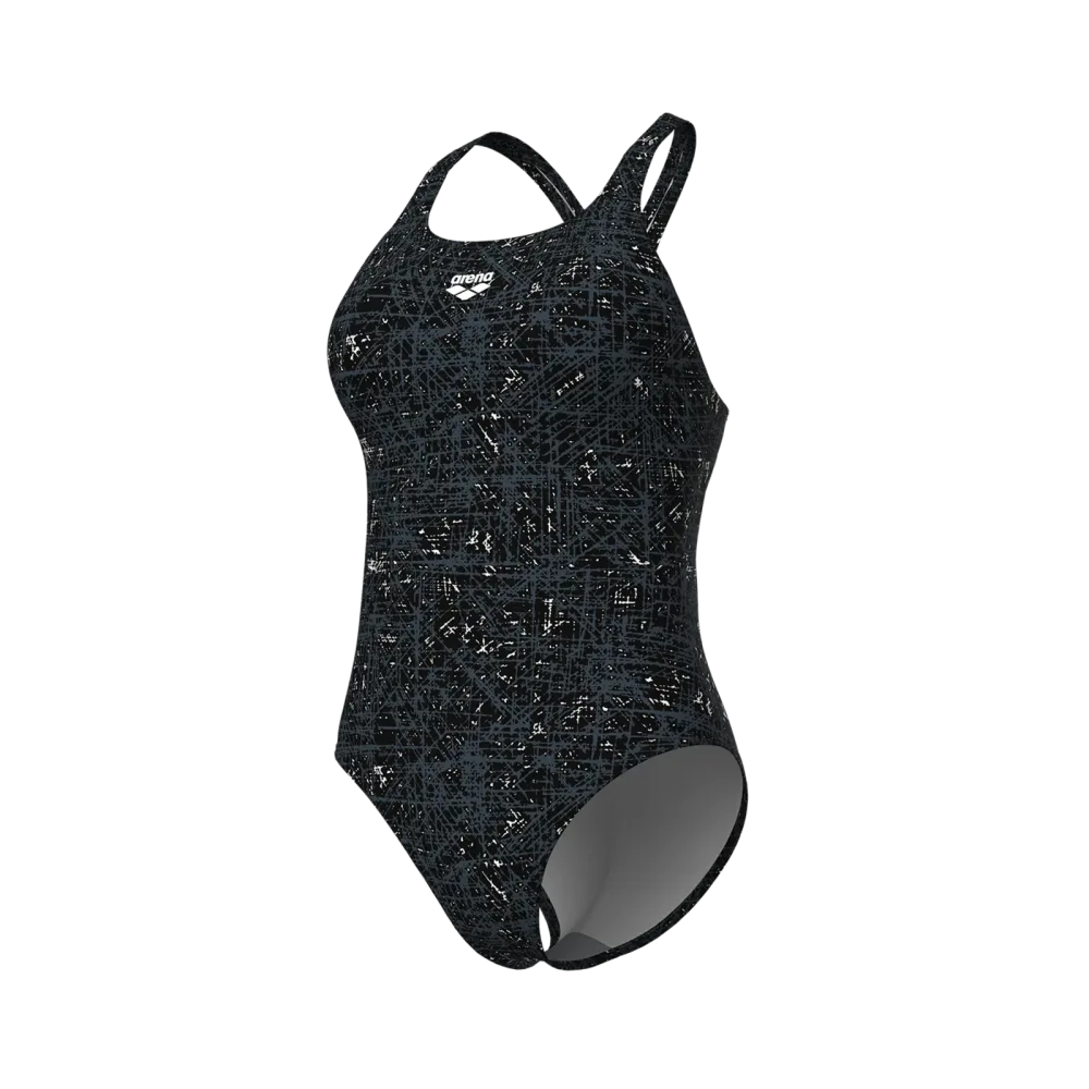 Arena W Arena Ribbed Swimsuit Swim Pro Back Badeanzug Damen, schwarz, Grösse: D 34