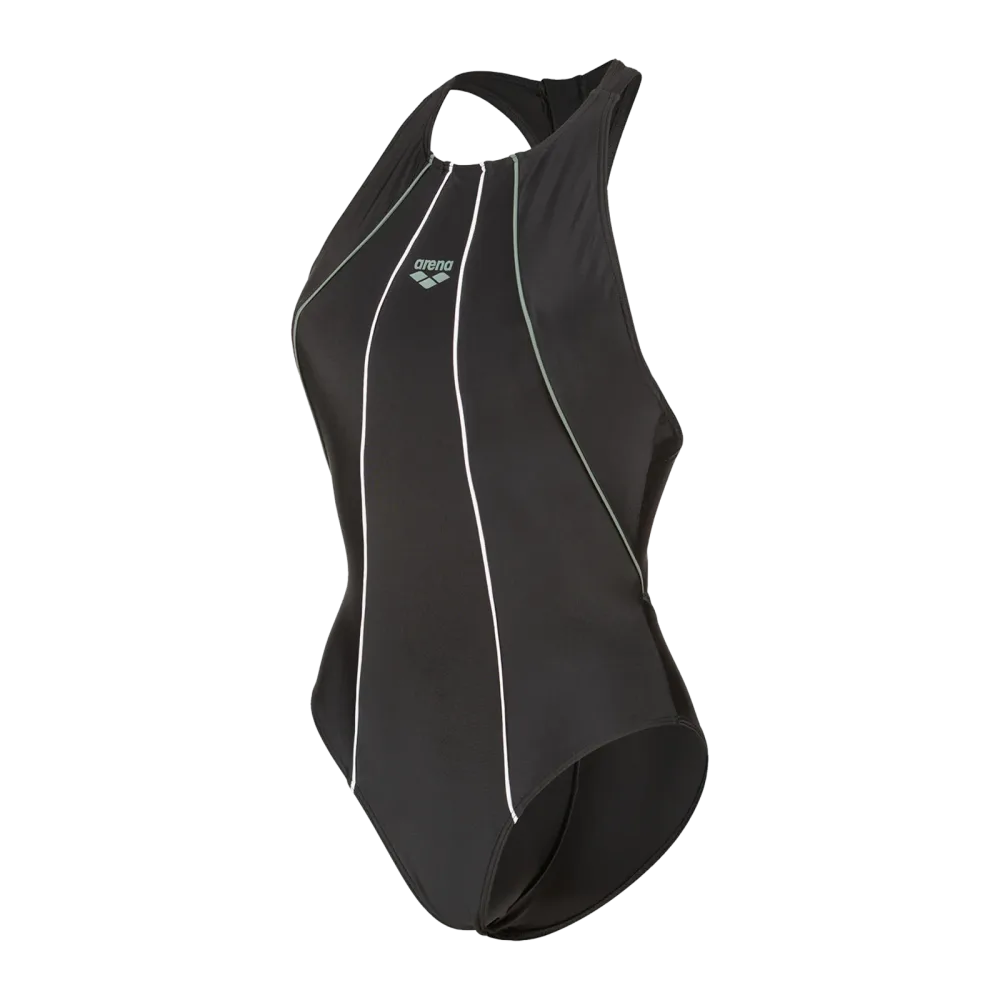 Arena W Arena Merydian Swimsuit One Piece Badeanzug Damen, schwarz, Grösse: D 34