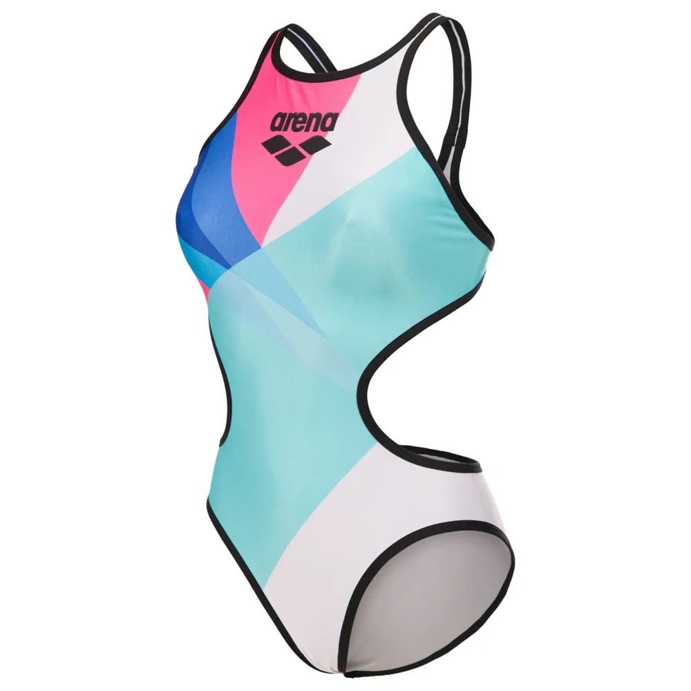 Arena W Arena One Placement Swimsuit Tech Back Badeanzug Damen, mehrfarbig, Grösse: D 36