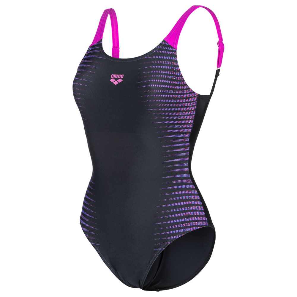 Arena W Arena Side Placement Swimsuit U Back B Badeanzug Damen, schwarz, Grösse: D 38