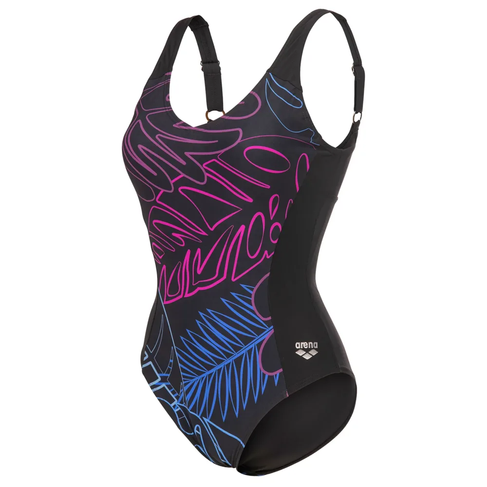 Arena W Arena Swimsuit Mia Wing Back Figurformender Badeanzug Damen, mehrfarbig, Grösse: D 40