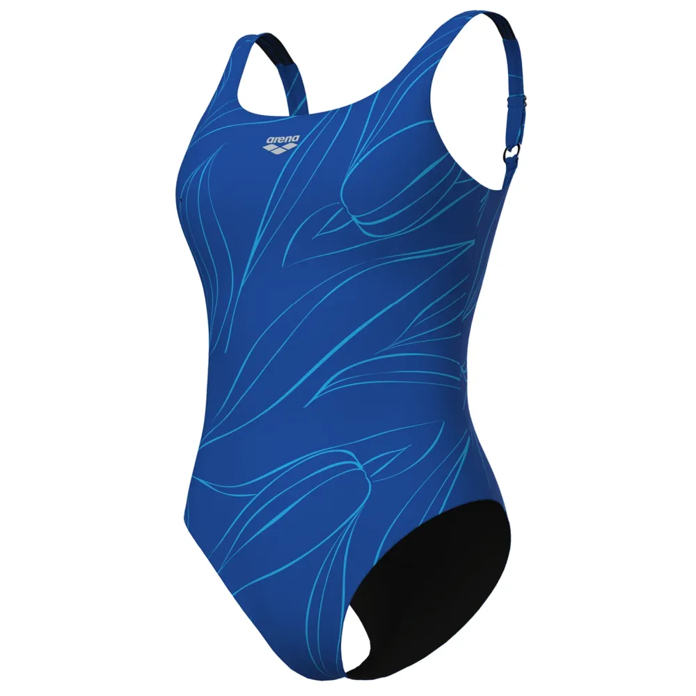 Arena W Arena Swimsuit Marisa U Back Figurformender Badeanzug Damen, blau, Grösse: D 36