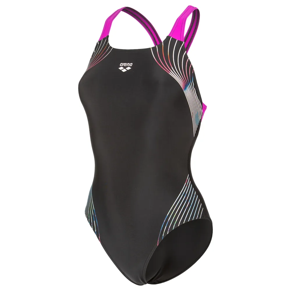 Arena W Arena Nuance Swimsuit Swim Pro Back L Badeanzug Damen, schwarz, Grösse: D 34