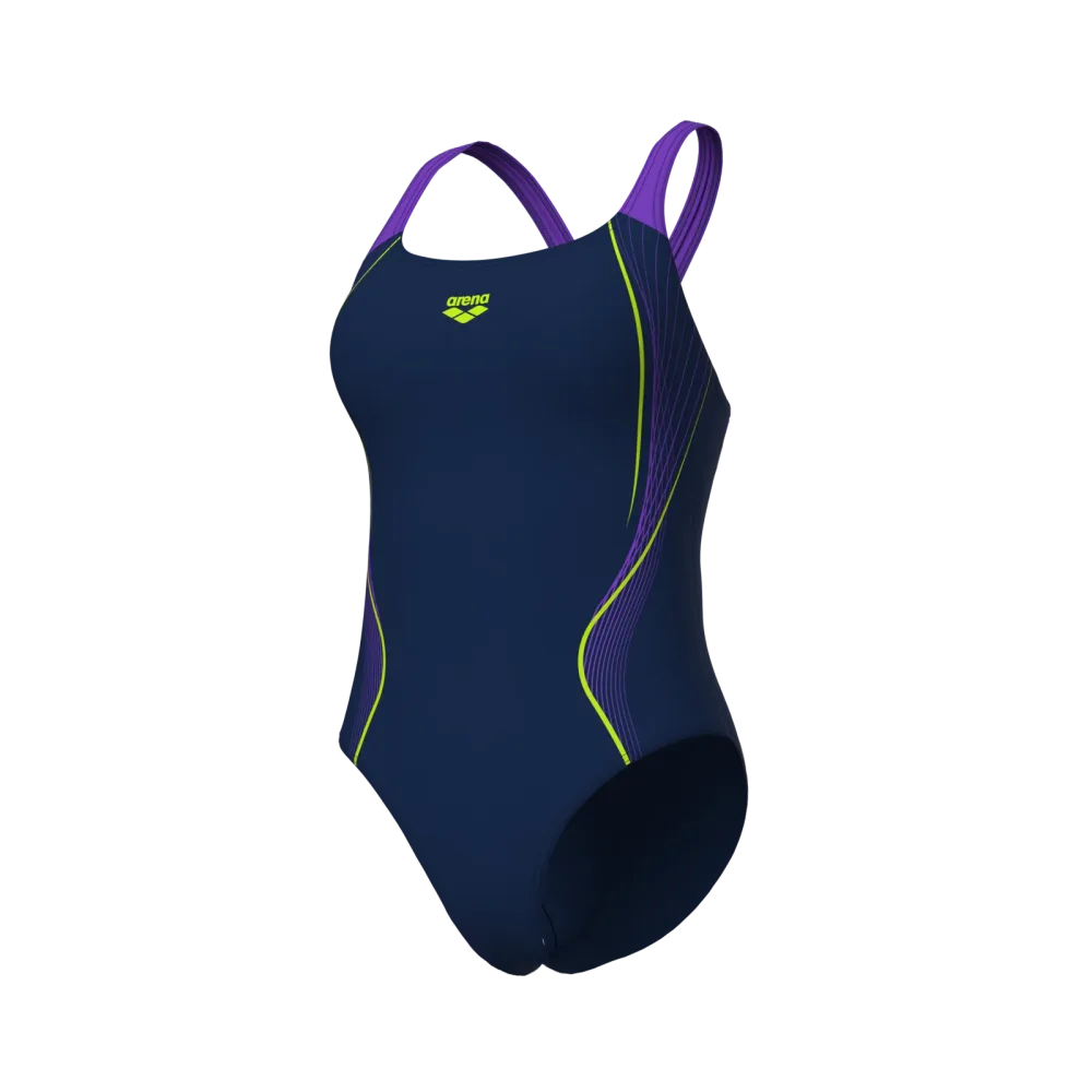 Arena W Arena Swimsuit Control Pro Back B Badeanzug Damen, blau, Grösse: D 34