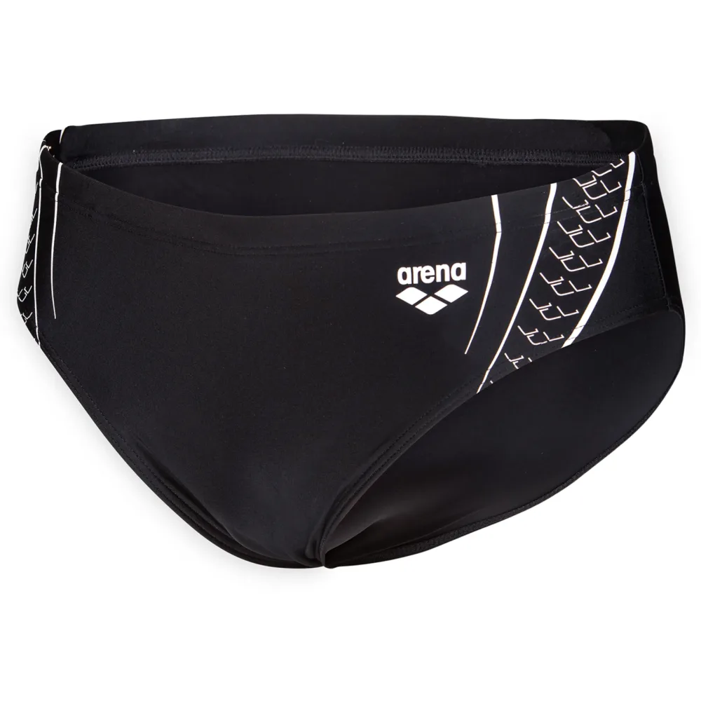 Arena M Arena Double Graphic Swim Briefs Swim Slip Herren, schwarz, Grösse: D 5