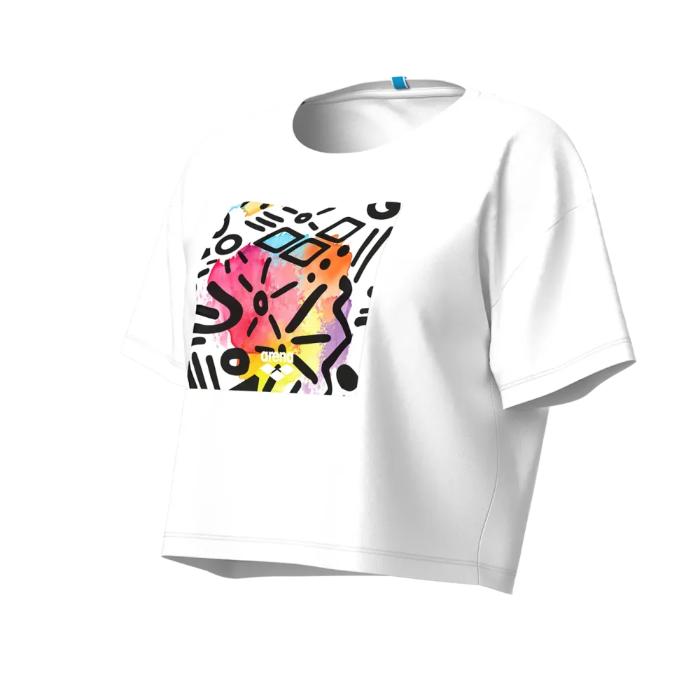 W Arena Graffiti Crop Tee T-Shirt