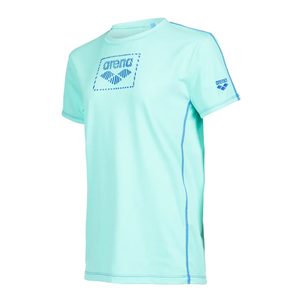 Arena Unisex Jr Arena S/S Swim Shirt UV Shirt unisex, blau, Grösse: 152