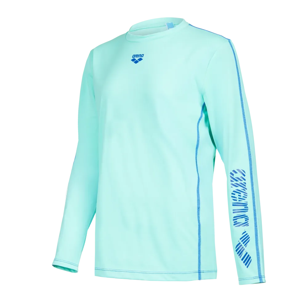 Arena Unisex Jr Arena L/S Swim Shirt UV Shirt unisex, blau, Grösse: 140