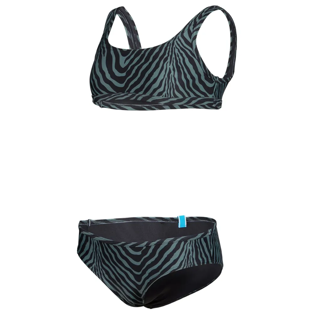 Arena G Arena Water Print Bikini Bralette Bikini Set Mädchen, schwarz, Grösse: 128
