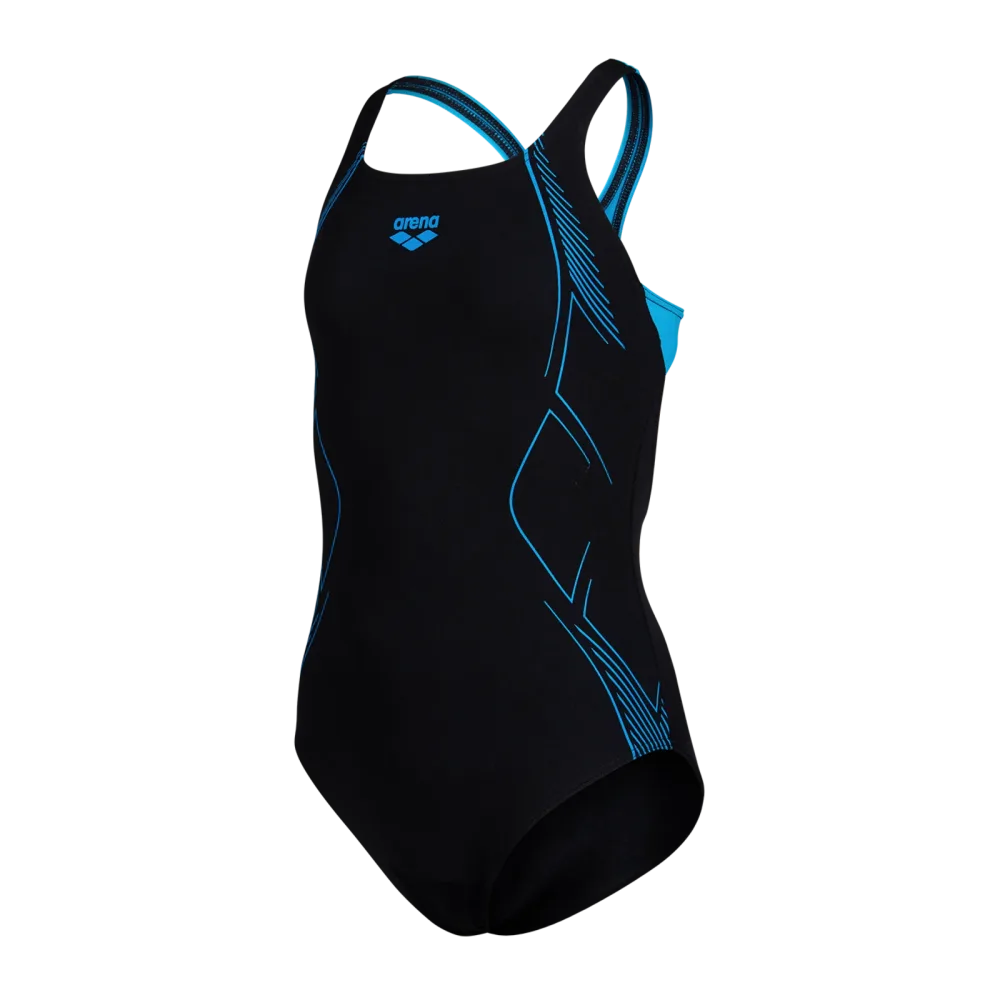 Arena G Arena Graphic Swimsuit Swim Pro Back Badeanzug Mädchen, schwarz, Grösse: 140