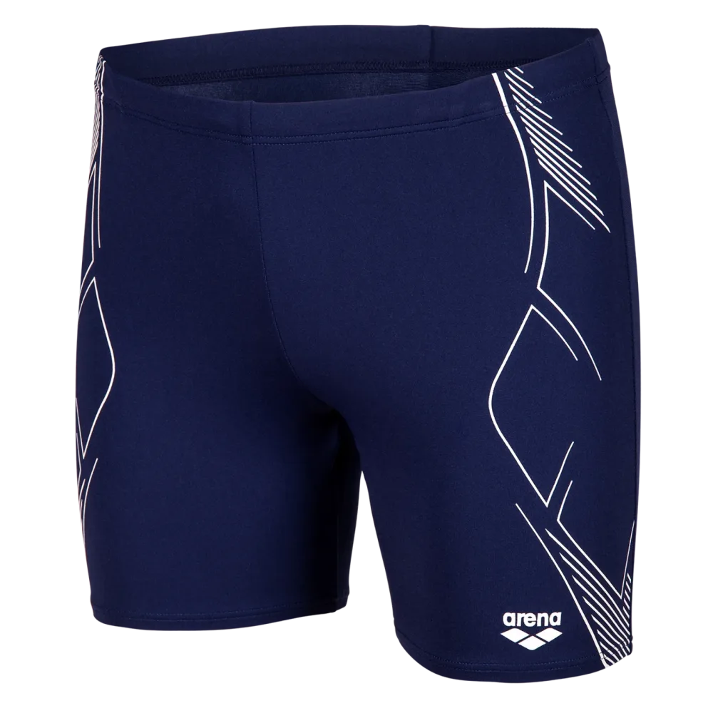 Arena M Arena Graphic Swim Mid Jammer Swim Midjammer Herren, blau, Grösse: D 6