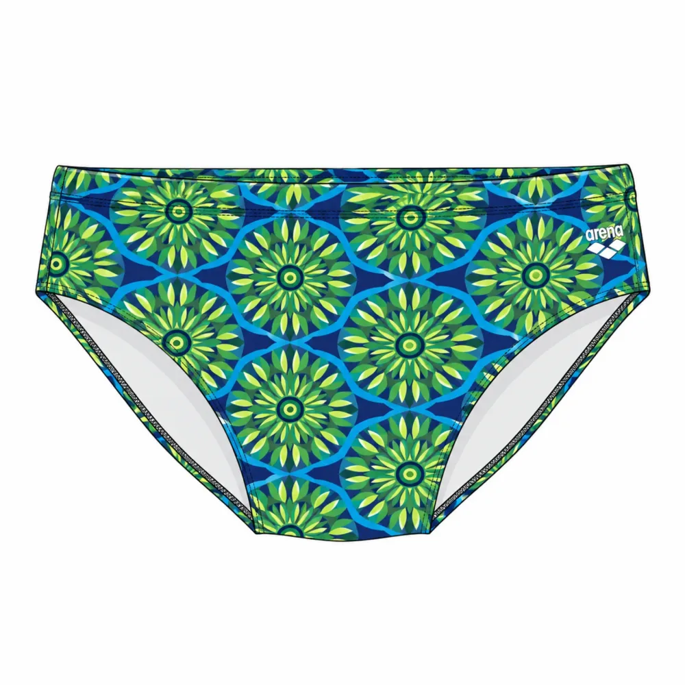 Arena M Arena Floral Swim Briefs Swim Slip Herren, blau, Grösse: D 5