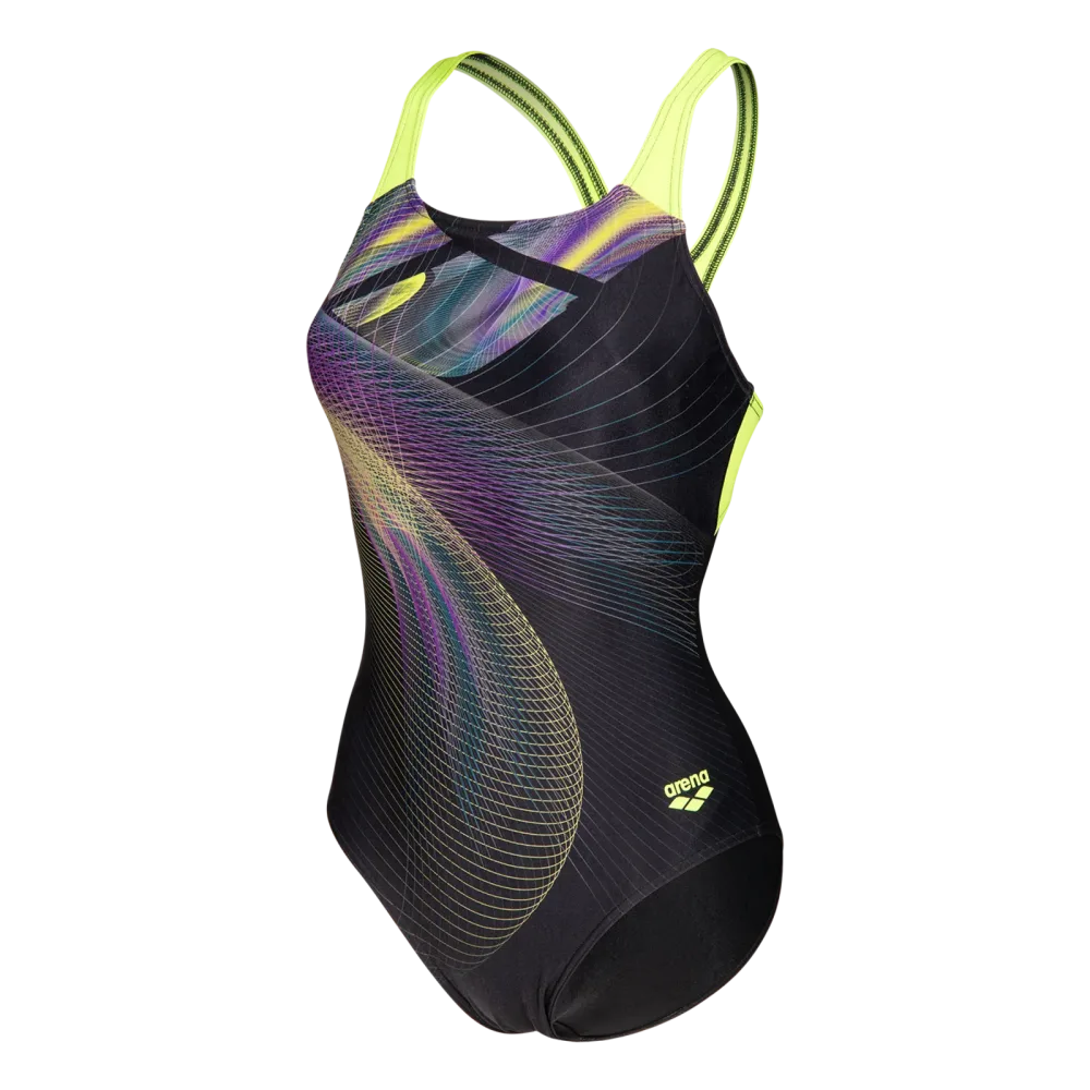 Arena W Arena Jellyfish Swimsuit Swim Pro Back Badeanzug Damen, schwarz, Grösse: D 36
