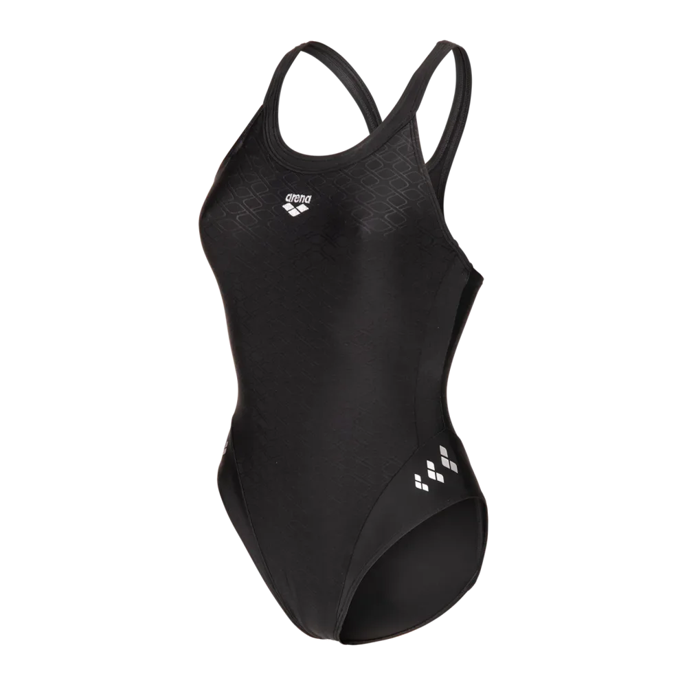 Arena W Arena Monoglow Swimsuit One Piece Badeanzug Damen, schwarz, Grösse: D 38
