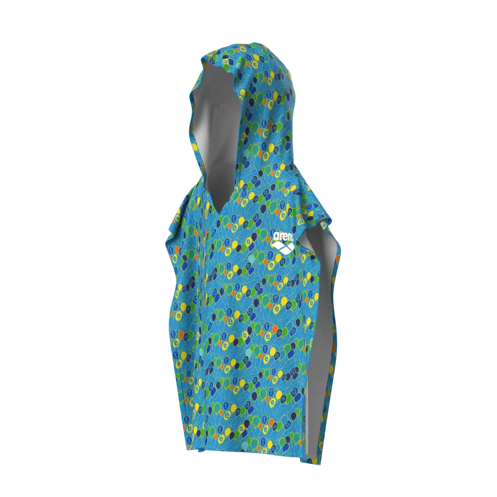 Arena Kids Terry Printed Poncho Bademantel