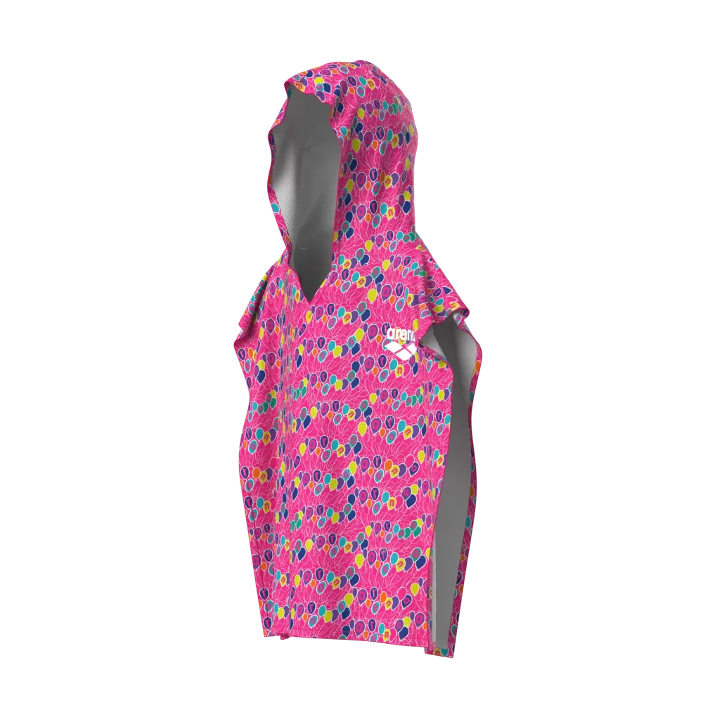 Arena Kids Terry Printed Poncho Bademantel