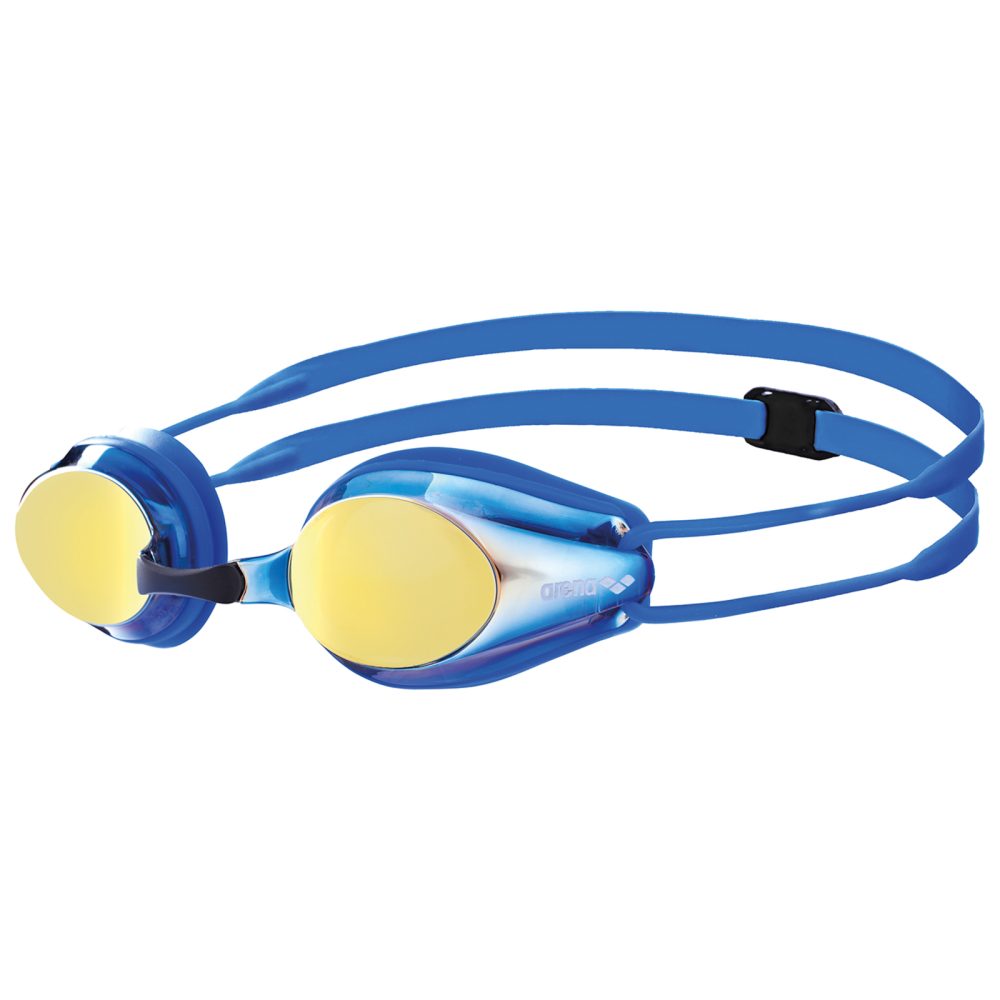 Arena Jr Tracks Mirror Schwimmbrille blau, Harte GläserVerspiegelte Gläser