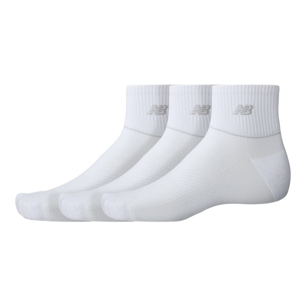 New Balance New Balance Running Repreve Ankle Socks 3 Pack unisex, weiss, Grösse: M  unisex, weiss, Grösse: M