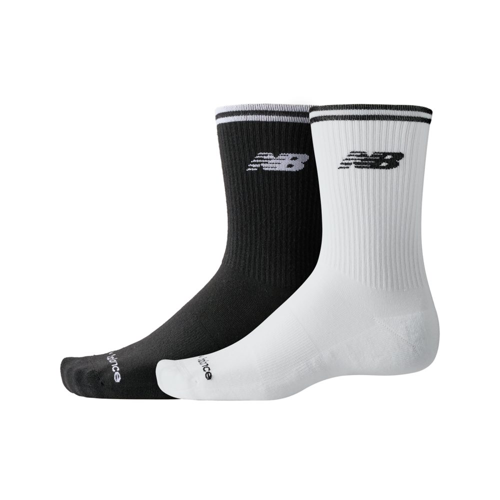 New Balance New Balance Running Stripe Midcalf Socks 2 Pack unisex, mehrfarbig, Grösse: M  unisex, mehrfarbig, Grösse: M
