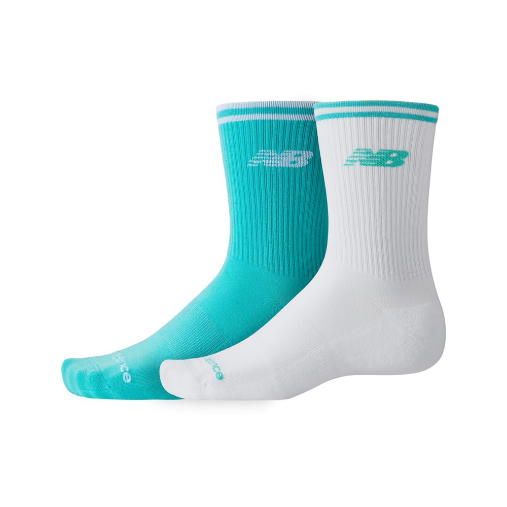 New Balance New Balance Running Stripe Midcalf Socks 2 Pack unisex, mehrfarbig, Grösse: S  unisex, mehrfarbig, Grösse: S