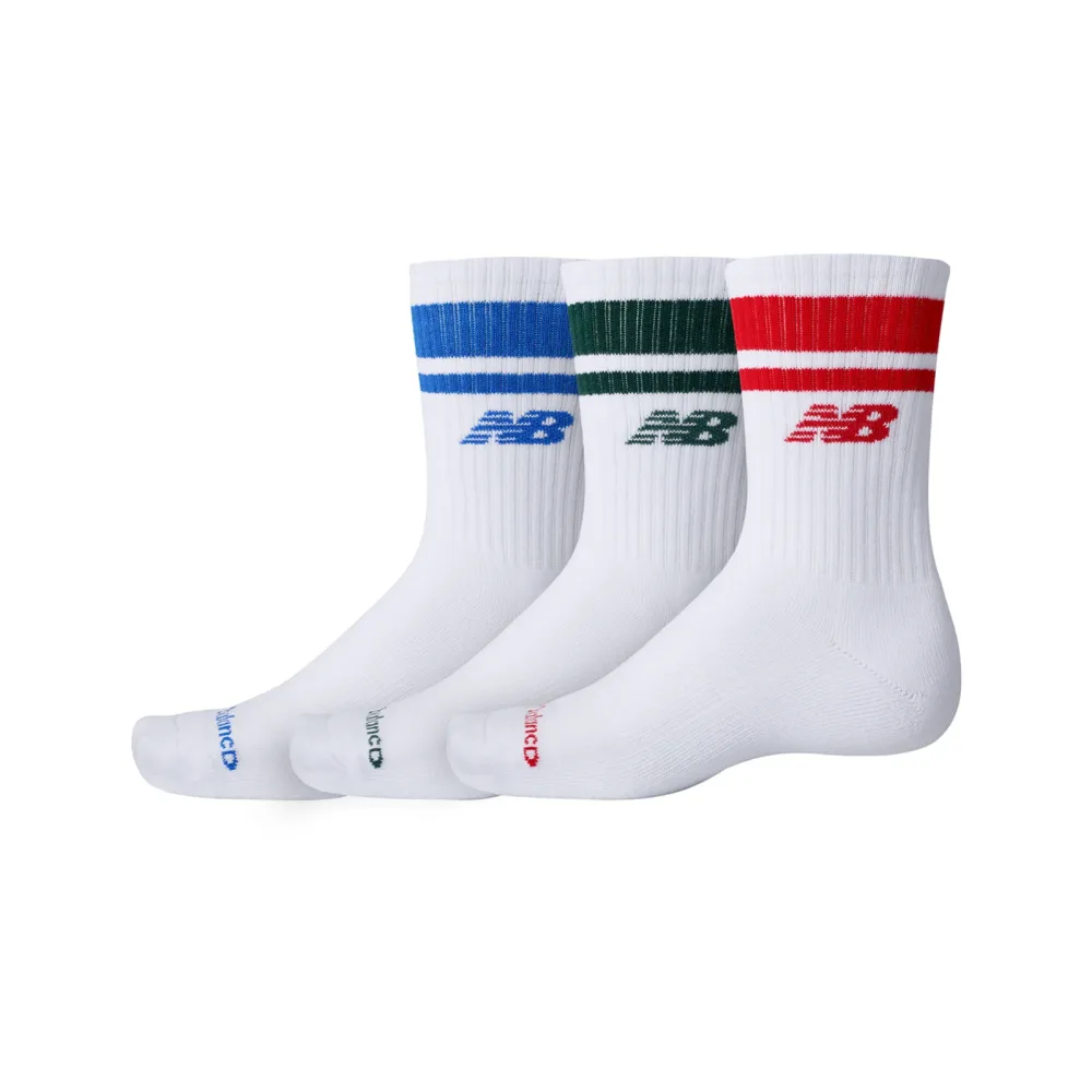 New Balance New Balance Everyday Stripe Midcalf 3 Pack unisex, mehrfarbig, Grösse: XL  unisex, mehrfarbig, Grösse: XL