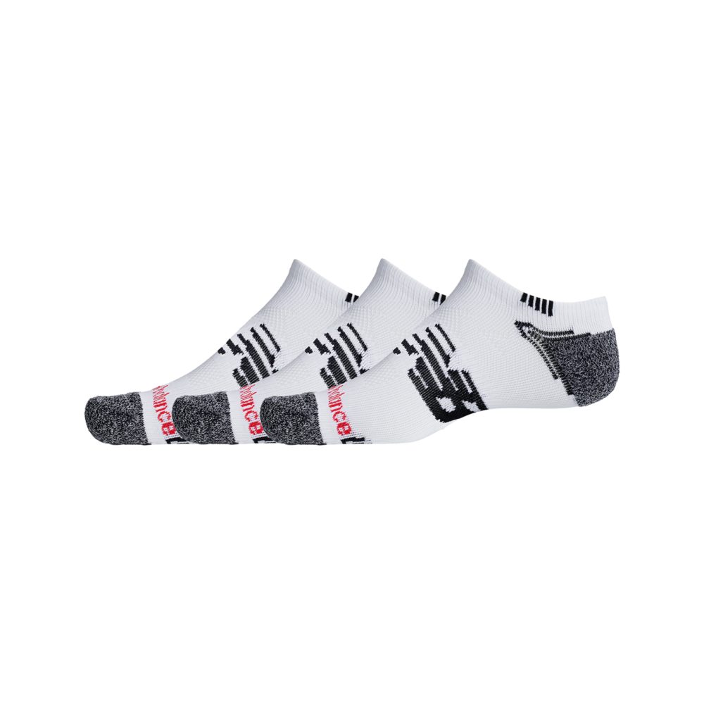New Balance New Balance No Show Run Socks 3 Pack unisex, weiss, Grösse: L  unisex, weiss, Grösse: L