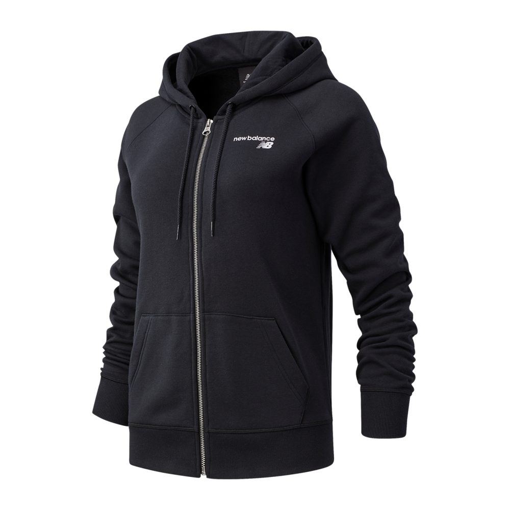 New Balance New Balance W NB Classic Core Fleece Fashion Full Zip Damen, schwarz, Grösse: M Relaxed Fit Damen, schwarz, Grösse: M