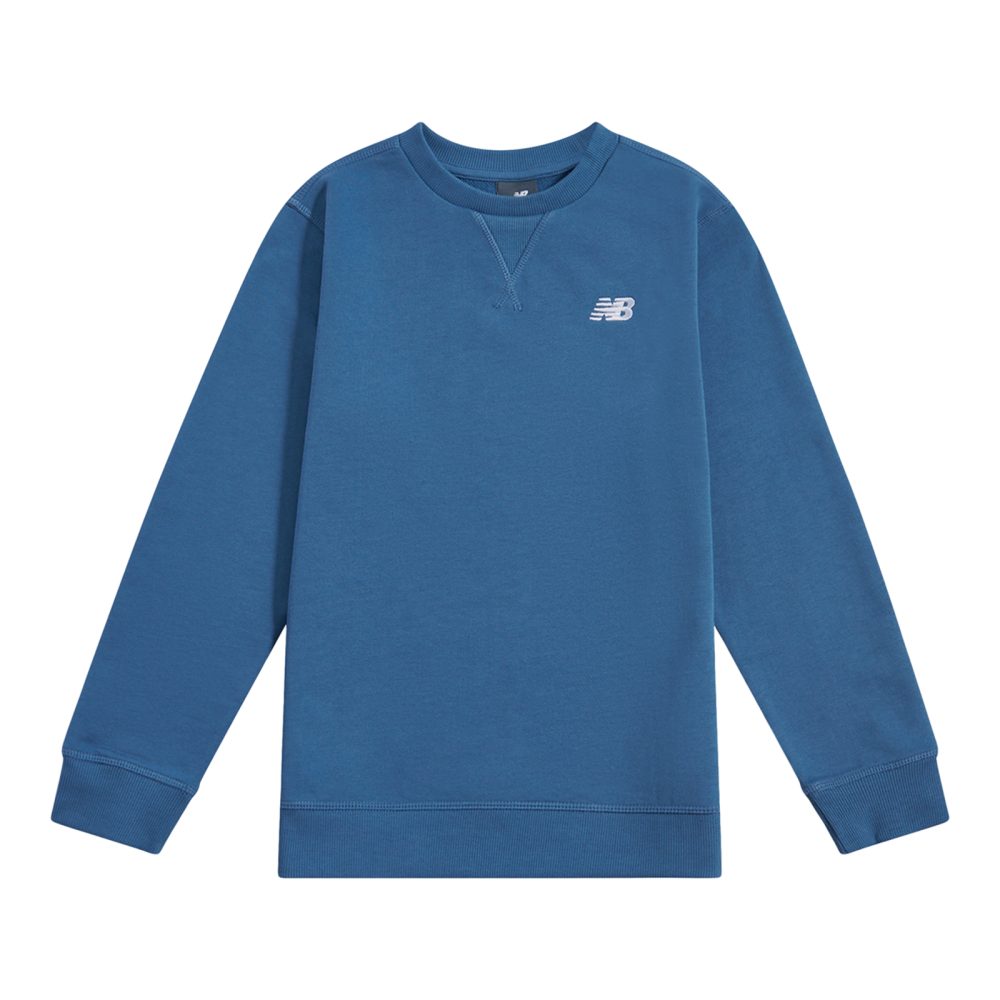 New Balance B New Balance French Terry Small Logo Crew  Jungen, blau, Grösse: 9-10 Years