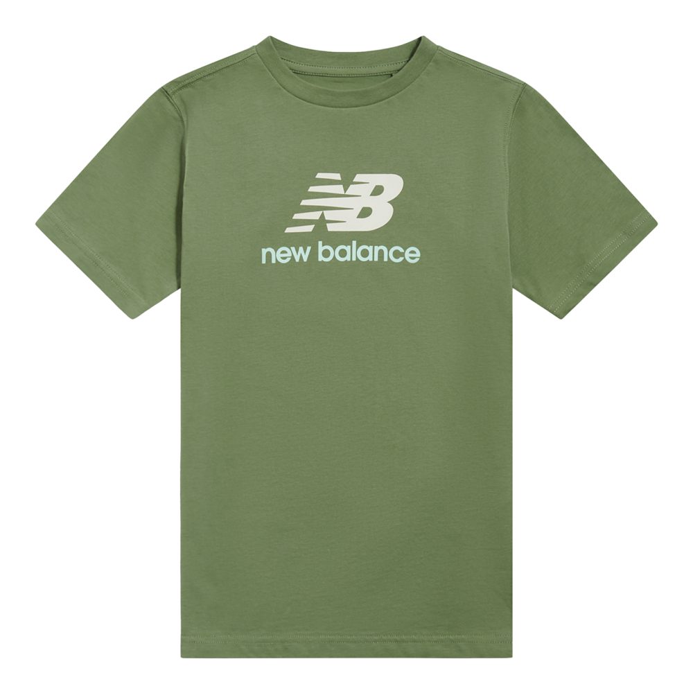 New Balance B NEW BALANCE JERSEY STACKED LOGO TEE  Jungen, grün, Grösse: 10-11 Years