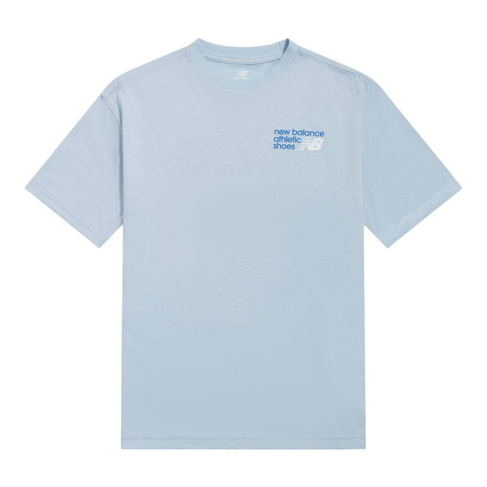New Balance B NB Athletics Relaxed Premium Graphic Tee  Jungen, blau, Grösse: 7-8 Years