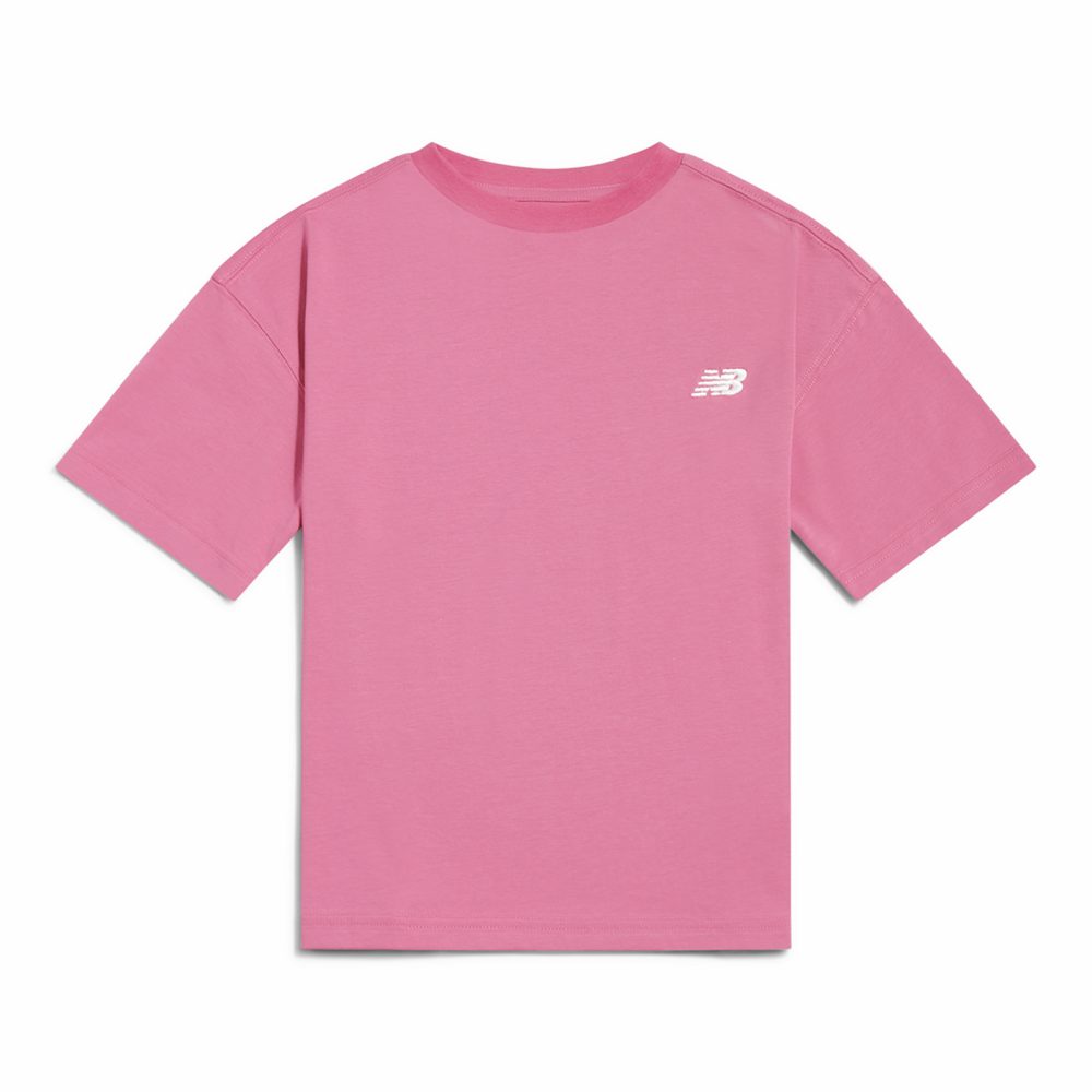 New Balance G New Balance Jersey Small Logo Tee  Jungen, pink, Grösse: 9-10 Years