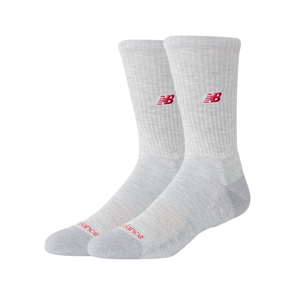 New Balance New Balance Active NB Premium Crew Socks 2 Pack unisex, grau, Grösse: S  unisex, grau, Grösse: S