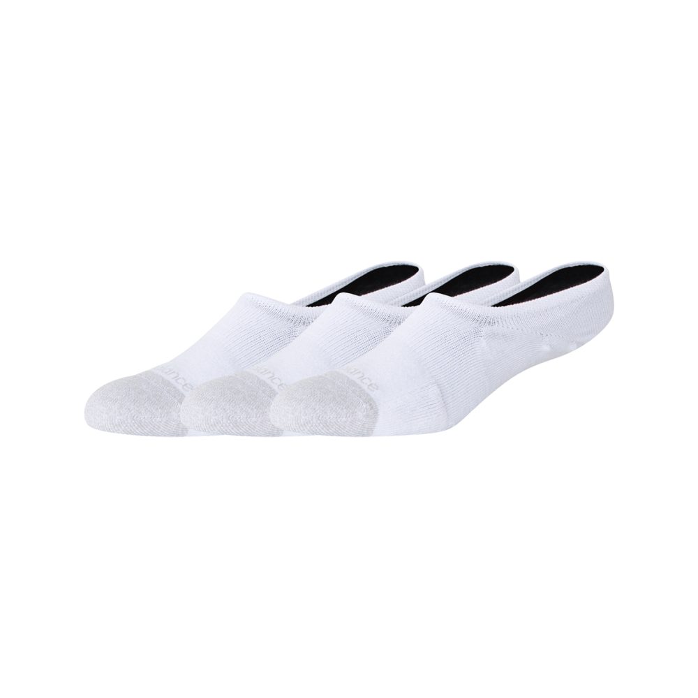 New Balance New Balance Active Invisible Socks 3 Pack unisex, weiss, Grösse: M  unisex, weiss, Grösse: M