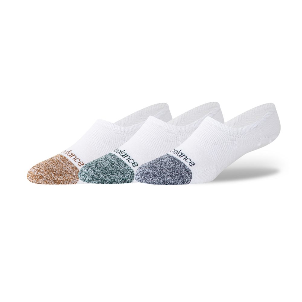 New Balance New Balance Active Invisible Socks 3 Pack unisex, weiss, Grösse: M  unisex, weiss, Grösse: M