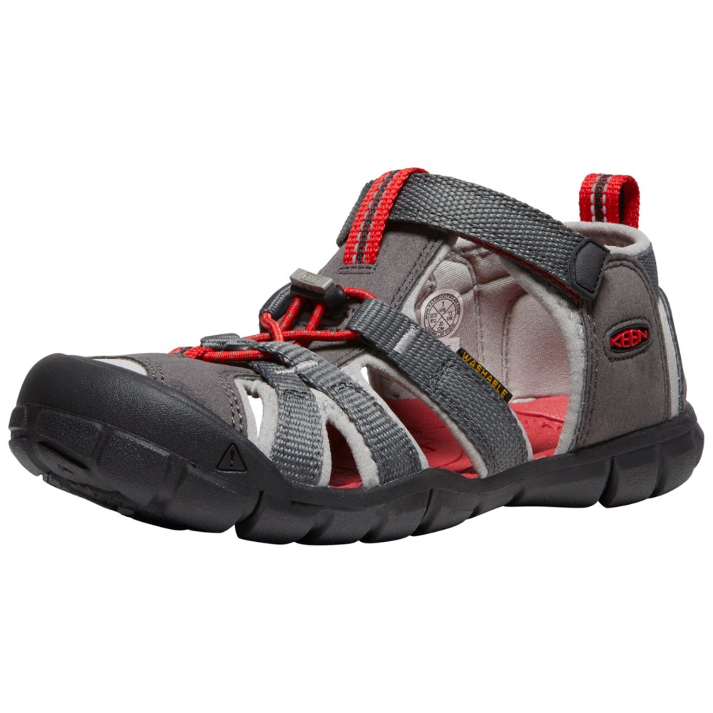 KEEN Kids Y Seacamp II CNX Trekkingsandalen, grau, Grösse: 32.5