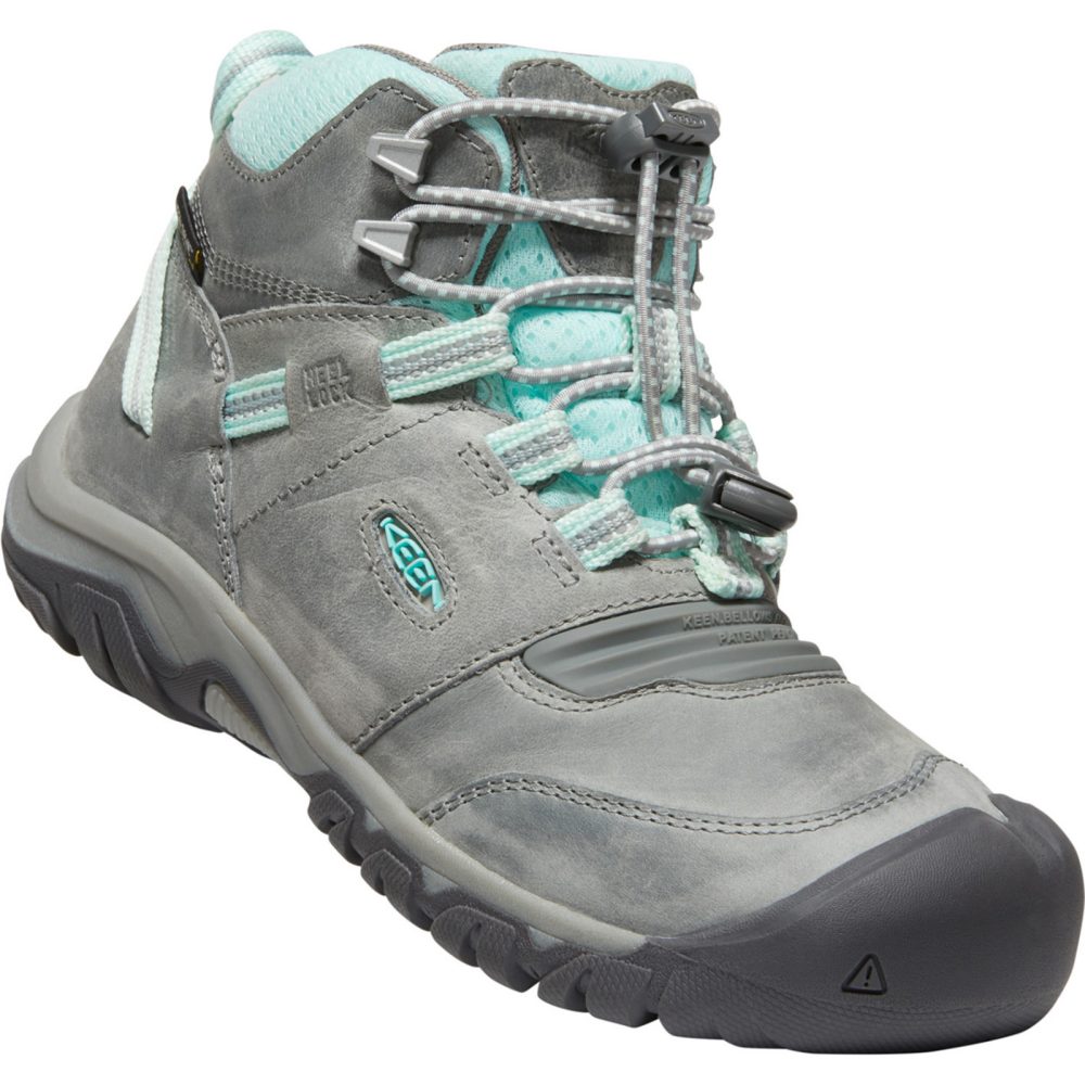 KEEN Kids Y Ridge Flex Mid WP Wander-/Trekkingschuhe halbhoch, grau, Grösse: 35