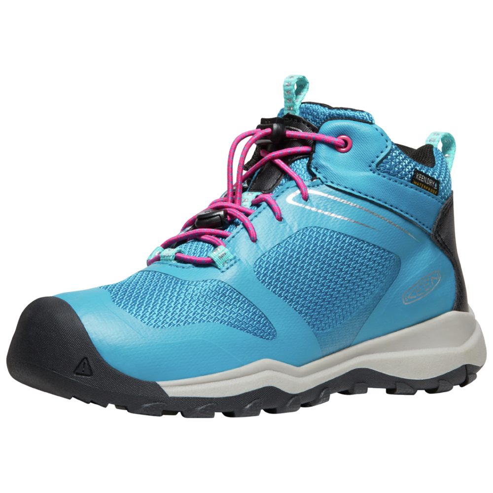 KEEN Kids Y Wanduro Mid WP Wander-/Trekkingschuhe halbhoch, blau, Grösse: 32.5
