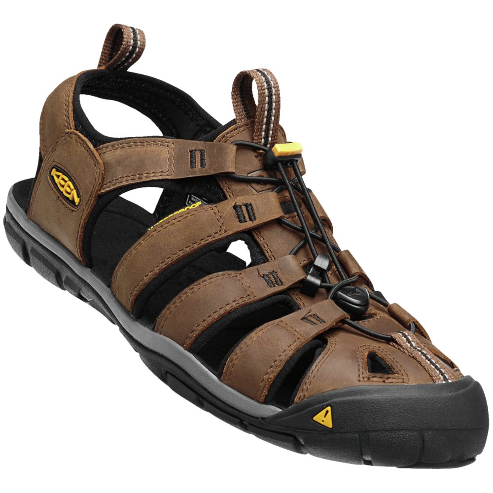 KEEN M Clearwater CNX Leather Trekkingsandalen Herren, braun, Grösse: 40.5