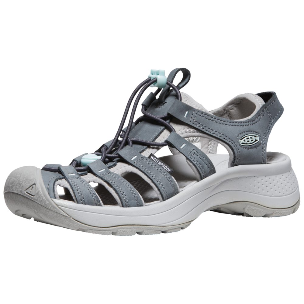 KEEN W Astoria West Leather Trekkingsandalen Damen, grau, Grösse: 36