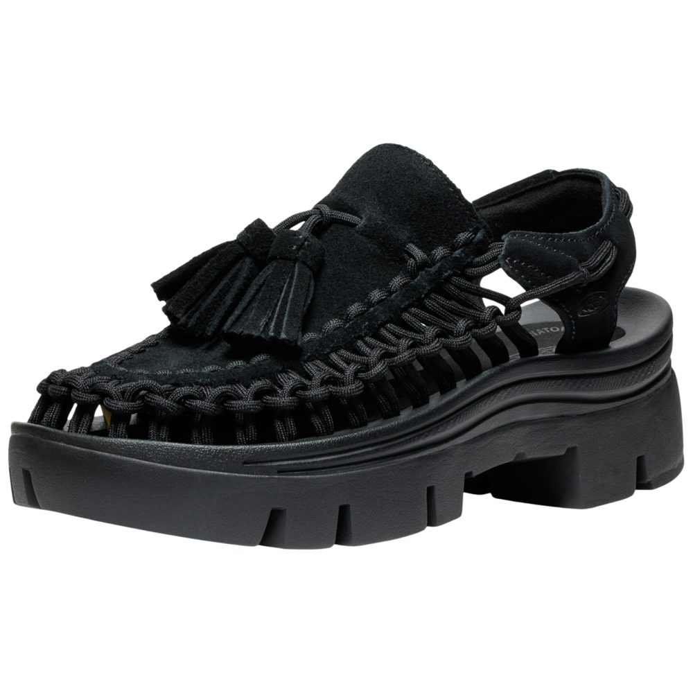 KEEN A Uneek PLT Tassell Freizeitsandalen unisex, schwarz, Grösse: 39.5
