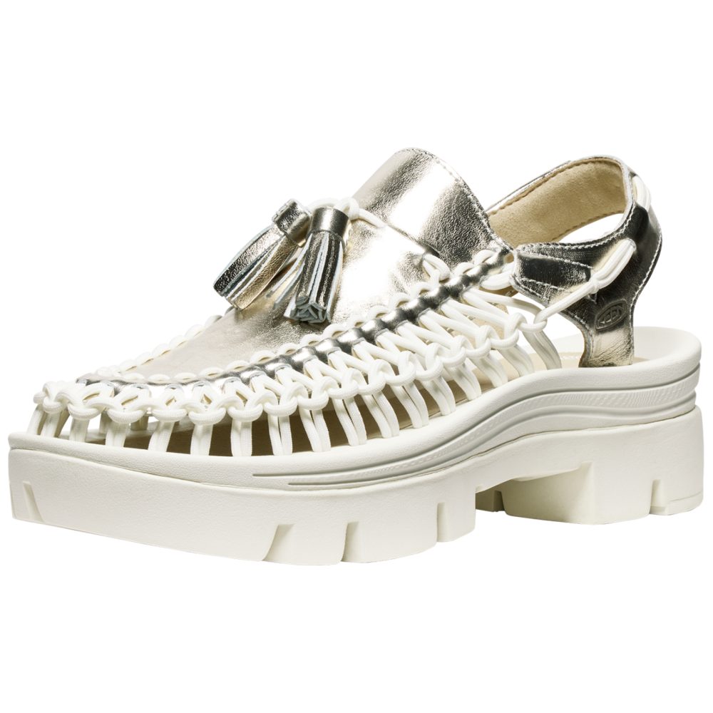 KEEN A Uneek PLT Tassell Freizeitsandalen unisex, weiss, Grösse: 39.5