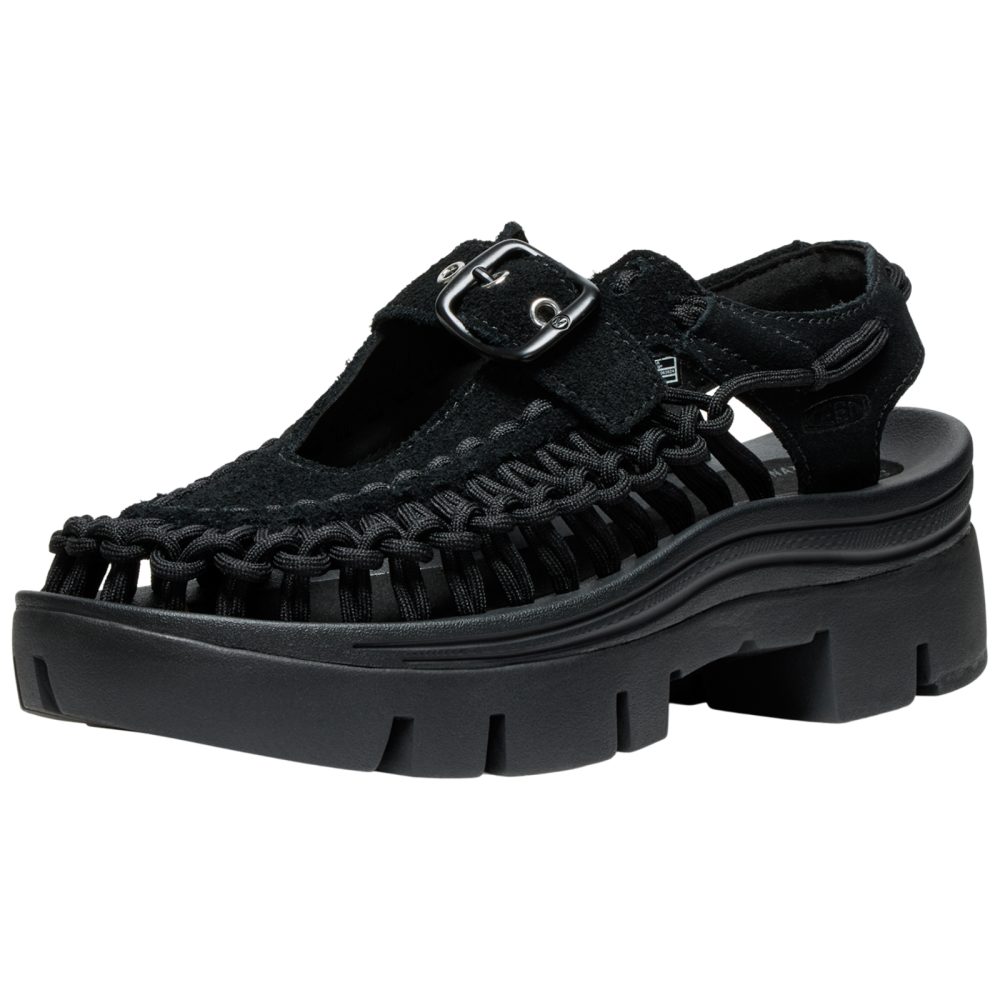 KEEN A Uneek PLT Mary Jane Freizeitsandalen unisex, schwarz, Grösse: 43