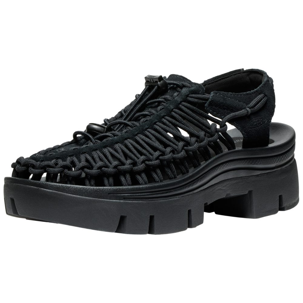 KEEN A Uneek PLT Freizeitsandalen unisex, schwarz, Grösse: 38.5